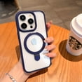 thumbnail image 1 of Allytech Clear Case for iPhone 11 with Kickstand, [Soft TPU Bumper] [Camera & Screen Protection] Ultra Thin Lightweight Shockproof Hard PC Back Case Compatible with MagSafe - Royalblue, 1 of 9