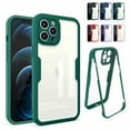 thumbnail image 1 of Allytech Clear Case for iPhone 11 Pro 5.8 inch 2019, Built-in PET Front Clear Screen Protector Touch Sensitive Anti-Scratch Slim Case and Cover for iPhone 11 Pro 2019(5.8" Display), Darkgreen, 1 of 6