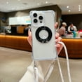 thumbnail image 1 of Allytech Clear Case for iPhone 11 Pro Max, Compatible with MagSafe, Four Corners Drop Protection, Shockproof Anti-Scratch Slim Case with Shoulder Strap for iPhone 11 Pro Max - White, 1 of 9