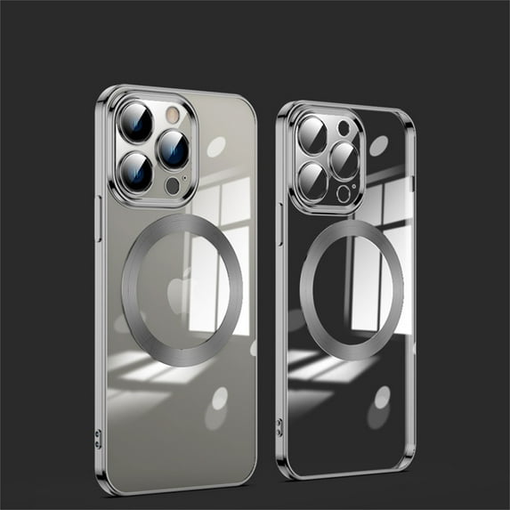 Allytech Clear Case for iPhone 14 Pro Max Case 2022, Magnetic Case with Built-in Magnets Compatible with MagSafe Yellow Resistant Slim Soft TPU Bumper Cover for iPhone 14 Pro Max 6.7", Black