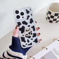 thumbnail image 1 of Allytech Clear Case for iPhone 14 Pro Max, Stylish Pattern Diamond Ring Holder Kickstand Soft TPU Shockproof Slim Lightweight Case for iPhone 14 Pro Max - Black/White Milk Print, 1 of 9