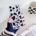 thumbnail image 1 of Allytech Clear Case for iPhone 14 Pro, Stylish Pattern Diamond Ring Holder Kickstand Soft TPU Shockproof Slim Lightweight Case for iPhone 14 Pro - Black/White Milk Print, 1 of 9