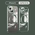 thumbnail image 1 of Allytech Clear Case for iPhone 15, Compatible with Magsafe Wireless Charging Luxury Chic Mangetic Back Cover Shockproof Bumper Phone Case for Apple iPhone 15 - Green, 1 of 6