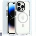 thumbnail image 1 of Allytech Clear Case for iPhone 15, Fashion Slim Magnetic Cover Compatible with MagSafe, Classic Transparent Shockproof Anti-Yellowing Hard PC Back Cover for iPhone 15 - White, 1 of 7