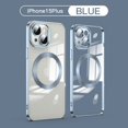thumbnail image 1 of Allytech Clear Case for iPhone 15 Plus, Compatible with Magsafe Wireless Charging Luxury Chic Mangetic Back Cover Shockproof Bumper Phone Case for Apple iPhone 15 Plus - Blue, 1 of 6