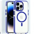 thumbnail image 1 of Allytech Clear Case for iPhone 15 Plus, Fashion Slim Magnetic Cover Compatible with MagSafe, Classic Transparent Shockproof Anti-Yellowing Hard PC Back Cover for iPhone 15 Plus - Blue, 1 of 7
