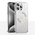 thumbnail image 1 of Allytech Clear Case for iPhone 15 Pro Max with Camera Lens Protector, Compatible with MagSafe, Soft TPU Shockproof Anti-Scratch [Slim & Lightweight] Magnetic Case for iPhone 15 Pro Max - Silver, 1 of 11