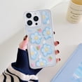 thumbnail image 1 of Allytech Clear Case for iPhone 15 Pro Max, Slim Fit Lightweight Soft TPU Cover with Stylish Flower Pattern, Shockproof Non-Yellowing Protective Phone Case for Women Girls, Flower-A, 1 of 8