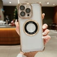 thumbnail image 1 of Allytech Clear Case for iPhone 15 Pro Max, Ultra Slim Lightweight Magnetic [Compatible with MagSafe] Case with Lens Protector, Four Corners Anti-Fall Non-Slip Protective Fashion Case - Gold, 1 of 8