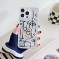 thumbnail image 1 of Allytech Clear Case for iPhone 15 Pro, Stylish Pattern Diamond Ring Holder Kickstand Soft TPU Shockproof Slim Lightweight Case for iPhone 15 Pro - Artistic Facial Pattern, 1 of 9