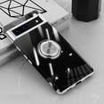 thumbnail image 1 of Allytech Clear Plating Case for Google Pixel 6a with Stand, 360° Rotatable Magnetic Ring Holder Support Car Mount,  Soft TPU Bumper Ultra Thin Slim Protective Case for Women Men - Silver, 1 of 10