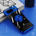 thumbnail image 1 of Allytech Clear Plating Case for Google Pixel 8 with Stand, 360° Rotatable Magnetic Ring Holder Support Car Mount,  Soft TPU Bumper Ultra Thin Slim Protective Case for Women Men - Blue, 1 of 10