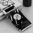thumbnail image 1 of Allytech Clear Plating Case for Google Pixel 9 Pro with Stand, 360° Rotatable Magnetic Ring Holder Support Car Mount, Soft TPU Bumper Ultra Thin Slim Protective Case for Women Men - Silver, 1 of 10