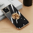 thumbnail image 1 of Allytech Clear Plating Case for iPhone 12 Pro Max with Stand, 360° Rotatable Magnetic Ring Holder Support Car Mount,  Soft TPU Bumper Ultra Thin Slim Protective Case for Women Men - Gold, 1 of 10