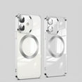 thumbnail image 1 of Allytech Clear Silicone Magnetic Case for iPhone 12 6.1 inch 2020, Slim Thin Non-Yellowing Compatible with MagSafe Accessories Camera Lens Protective Case for iPhone 12 2020, Silver, 1 of 1