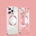 thumbnail image 1 of Allytech Clear Silicone Magnetic Case for iPhone 12 Pro Max 6.7 inch 2020, Slim Thin Non-Yellowing Compatible with MagSafe Accessories Camera Lens Protective Case for iPhone 12 Pro Max 2020, Rosegold, 1 of 1