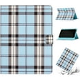thumbnail image 1 of Allytech Compatible with 7.5 - 8.5 inch Universal Tablet Case,Colorful Grid Pattern Leather Folio Flip Holder Card Slots Slim Fit Shockproof Protective Case,Blue, 1 of 8