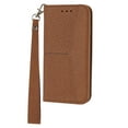 thumbnail image 1 of Allytech Compatible with For Apple iPhone 13 PU Leather Wallet Card Slots Case, Shockproof Removable Adjustable Crossbody Lanyard Shoulder Strap Rugged Case Cover For Apple iPhone 13,Brown, 1 of 10