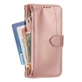 thumbnail image 1 of Allytech Compatible Case for iPhone 13 Pro Max Detachable Shockproof Magnetic Closure Case,Luxury Zipper Wallet with Hand Strap Holder Cover.For iPhone 13 Pro Max,Rosegold, 1 of 7