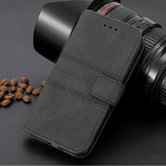 Allytech Compatible Flip Wallet Case For Motorola Moto G51 5G,Luxury PU Leather Kickstand Magnetic Closure with Wrist Strap Cover.For Motorola Moto G51 5G,Black