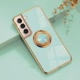 thumbnail image 1 of Allytech Compatible for Galaxy S22 5G Case with Ring Holder Kickstand Magnetic, Shockproof Soft TPU Bumper Cover Electroplated Protective Case for Samsung Galaxy S22 5G, Mint, 1 of 9