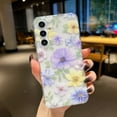 thumbnail image 1 of Allytech Compatible with Samsung Galaxy A23 5G Case, Clear Transparent Colorful Floral Trendy Case for Girls Women Shockproof Anti-Scratch Bumper - Purple Daisy, 1 of 9