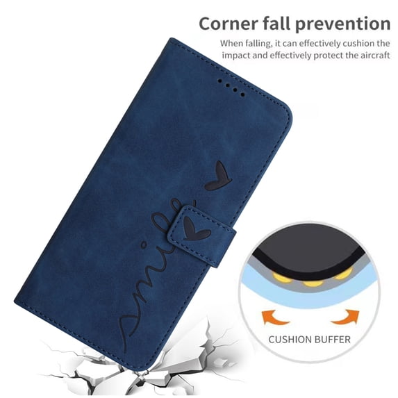Allytech Compatible For Samsung Galaxy A33 5G Luxury Case,360 Protection Business Shockproof PU Flip Wallet Stand Magnetic with Wrist Strap Cover.For Samsung Galaxy A33 5G,Blue