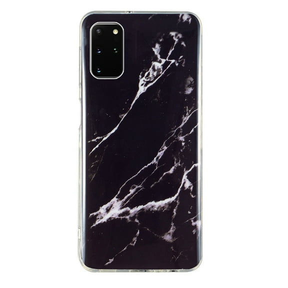 Allytech Compatible with Samsung Galaxy S20 Plus 5G Case 6.7", Marble Design Series Case for Women Boys Girls Soft Slim TPU Shockproof Cover for Samsung Galaxy S20 Plus, Black Marble