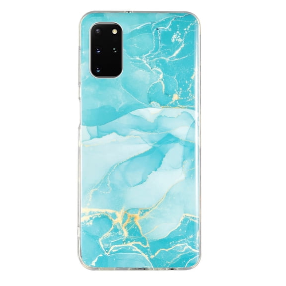 Allytech Compatible with Samsung Galaxy S20 Plus 5G Case 6.7", Marble Design Series Case for Women Boys Girls Soft Slim TPU Shockproof Cover for Samsung Galaxy S20 Plus, Green Marble