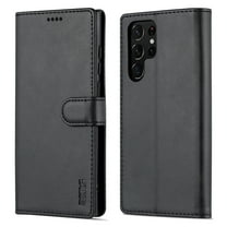 Allytech Compatible with Samsung Galaxy S23 Ultra 5G, Galaxy S23 Ultra Wallet Case, Flip Stand Magnetic Closure Anti-Scratch Protective Card Slots Case for Samsung S23 Ultra 5G, Black