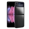 thumbnail image 1 of Allytech Compatible with Samsung Galaxy Z Flip 4 2022 Case, Military Grade Protection Stainless Steel Metal Back Folio Case for Samsung Z Flip 4 (6.7 inch), Black, 1 of 5