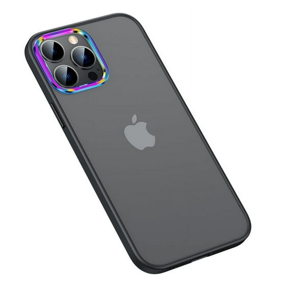 Allytech Compatible with iPhone 11 Pro Max 6.7"(2019) Case, Colorful Camera Frame Soft TPU Rubber and Hard PC Shockproof Anti-Scratch Slim Case for iPhone 11 Pro Max 2019 Release, Black
