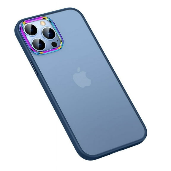 Allytech Compatible with iPhone 12 6.1"(2020) Case, Colorful Camera Frame Soft TPU Rubber and Hard PC Shockproof Anti-Scratch Slim Case for iPhone 12 2020 Release, Darkblue