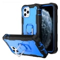 thumbnail image 1 of Allytech Compatible with iPhone 12 Pro Max Case, 3 Layer Heavy Duty Shockproof Protective Ring Holder Kickstand Holster Case for Apple iPhone 12 Pro Max 2020 Release[6.7 inch], Black + Blue, 1 of 5