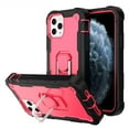 thumbnail image 1 of Allytech Compatible with iPhone 12 Pro Max Case, 3 Layer Heavy Duty Shockproof Protective Ring Holder Kickstand Holster Case for Apple iPhone 12 Pro Max 2020 Release[6.7 inch], Black + Rose, 1 of 5