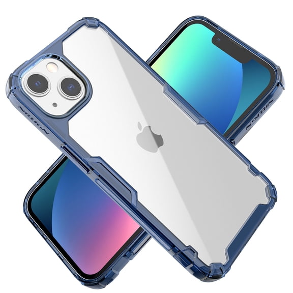 Allytech Compatible with iPhone 13 Case, [Ultra Clear] [Dual Protection] [Anti falling Airbag] Military-Grade Drop Yellowing-Resistant Hard Back Protective Case for iPhone 13 6.1" 2021, Blue