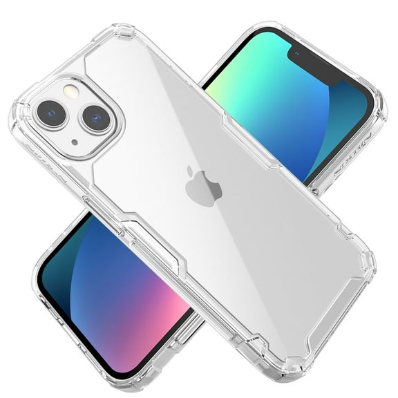 Allytech Compatible with iPhone 13 Case, [Ultra Clear] [Dual Protection] [Anti falling Airbag] Military-Grade Drop Yellowing-Resistant Hard Back Protective Case for iPhone 13 6.1" 2021, White