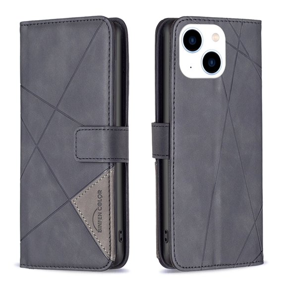 Allytech Compatible with iPhone 14 Plus Case 6.7 inch 2022, PU Leather Card Slots Magnetic Closure Wallet TPU Bumper Shockproof Case for iPhone 14 Plus 5G, Black