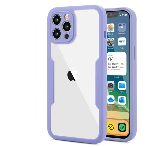 Allytech Compatible with iPhone 14 Plus Case 6.7 inch 2022, Shockproof Case with Sensitive Anti-Scratch Screen Protector Full-Body Drop Proof Hard Clear Back Case for iPhone 14 Plus 5G, Purple