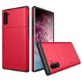 thumbnail image 1 of Allytech Cover for Galaxy Note 10 Case Wallet Credit Card Holder ID Slot Sliding Hidden Pocket Anti-Scratch Dual Layer Protective Hard Shell Rugged TPU Bumper Armor for Samsung Galaxy Note 10, Red, 1 of 1