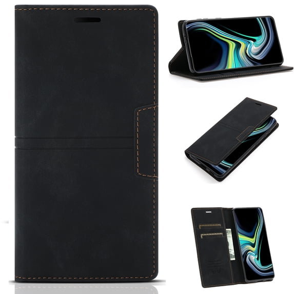 Allytech Cover for Galaxy S22 Ultra 5G 2022(6.8 inch), PU Leather Flip Folio Kickstand Card Slots Holder Shockproof TPU Inner Wallet Shell Case for Samsung Galaxy S22 Ultra 2022, Black