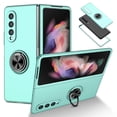 thumbnail image 1 of Allytech Cover for Samsung Galaxy Z Fold 3 Case with Ring Holder, Samsung Z Fold 3 Case, 360° Ring Holder Stand Magnetic All-Inclusive Protective Shell Case for Galaxy Z Fold3, Skyblue, 1 of 6