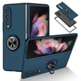 thumbnail image 1 of Allytech Cover for Samsung Galaxy Z Fold 4 Case with Ring Holder, Samsung Z Fold 4 Case, 360° Ring Holder Stand Magnetic All-Inclusive Protective Shell Case for Galaxy Z Fold4 5G 2022, Darkblue, 1 of 6