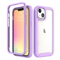thumbnail image 1 of Allytech Cover for iPhone 13 Mini Case with Tempered Glass Clear Screen Protector, Slim Full Body Protective Anti-Scratch Soft TPU Bumper Anti-Slip Case for iPhone 13 Mini 2021 Release, Lightpurple, 1 of 5