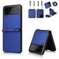 thumbnail image 1 of Allytech Crossbody Case for Samsung Galaxy Z Flip 3 5G Cell Phone (2021) 6.7 inch with Detachable Shoulder Strap Lanyard PU Leather Full Body Shockproof Slim Lightweight Thin Protective Cover, Blue, 1 of 9