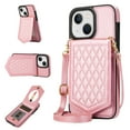 thumbnail image 1 of Allytech Crossbody Wallet Case for iPhone 13 Mini with RFID Blocking Card Slot Holder, Magnetic Closure Folio Flip Stand Purse Detachable Shoulder Strap Case for iPhone 13 Mini 5.4" 5G 2021, Rosegold, 1 of 10