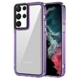 thumbnail image 1 of Allytech Crystal Clear Case for Samsung Galaxy S22 Ultra, [Support Wireless Charging] [Military Grade Protection], Ultra Slim Lightweight Anti-Yellowing Shockproof Cover Case - Purple, 1 of 8