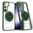 thumbnail image 1 of Allytech Crystal Clear Case for Samsung Galaxy S23 with 360° Rotatable Ring Holder Kickstand, [Compatible with MagSafe] Soft Bumper + Hard PC Hybrid Protective [Non-Yellowing] Case, Green, 1 of 7