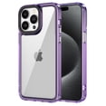 thumbnail image 1 of Allytech Crystal Clear Case for iPhone 15 Pro, [Support Wireless Charging] [Military Grade Protection], Ultra Slim Lightweight Anti-Yellowing Shockproof Cover Case - Purple, 1 of 7