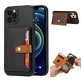 thumbnail image 1 of Allytech Designed Case for iPhone 13 Pro Max Cover with Card Holder, PU Leather Soft TPU Edges Shock-Absorbing Wallet Back Card/Photo Pockets Case with Magnetic Button for iPhone 13 Pro Max 2021,Black, 1 of 4